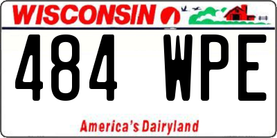 WI license plate 484WPE