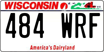 WI license plate 484WRF
