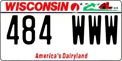 WI license plate 484WWW
