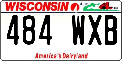 WI license plate 484WXB