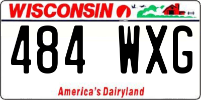 WI license plate 484WXG
