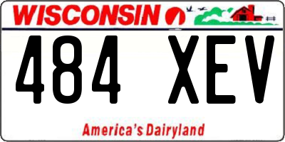 WI license plate 484XEV