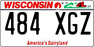 WI license plate 484XGZ