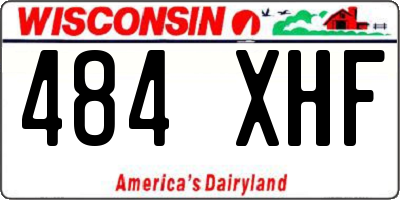WI license plate 484XHF
