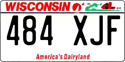 WI license plate 484XJF