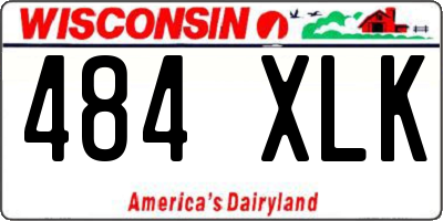 WI license plate 484XLK