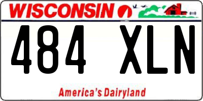 WI license plate 484XLN