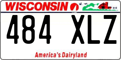 WI license plate 484XLZ