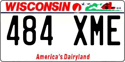 WI license plate 484XME