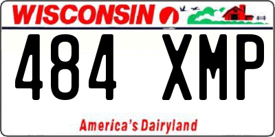 WI license plate 484XMP