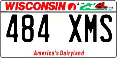 WI license plate 484XMS
