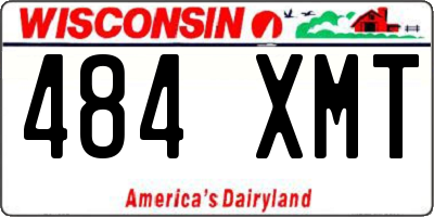 WI license plate 484XMT