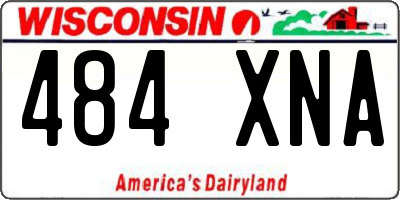 WI license plate 484XNA