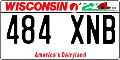 WI license plate 484XNB