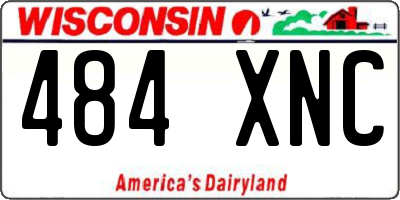 WI license plate 484XNC