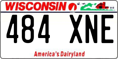 WI license plate 484XNE