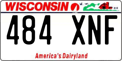WI license plate 484XNF