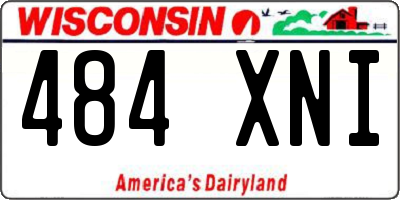 WI license plate 484XNI