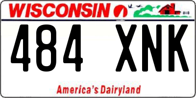 WI license plate 484XNK