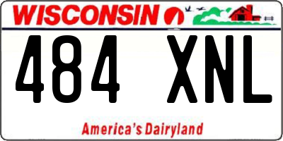 WI license plate 484XNL