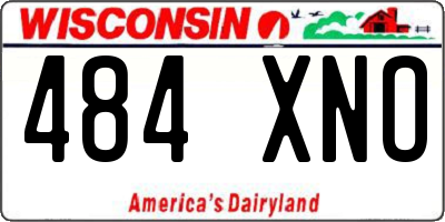 WI license plate 484XNO
