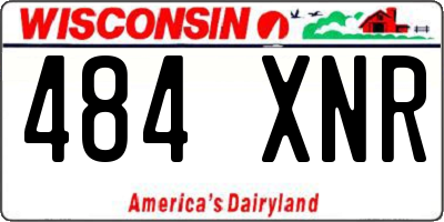WI license plate 484XNR
