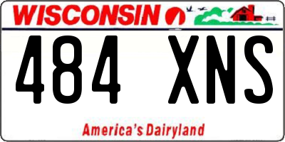 WI license plate 484XNS