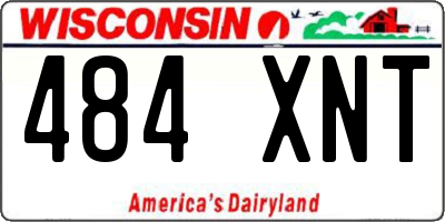 WI license plate 484XNT
