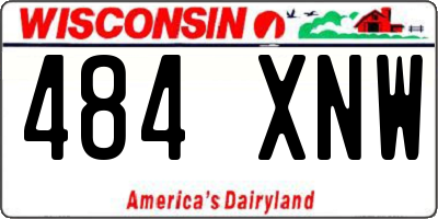 WI license plate 484XNW