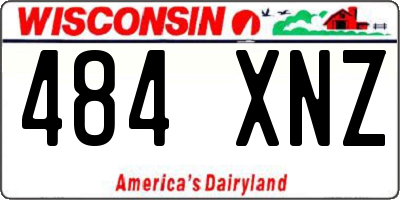 WI license plate 484XNZ