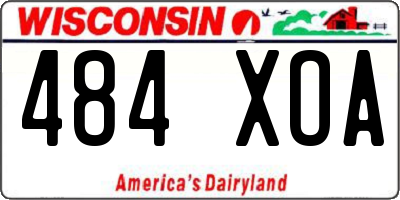 WI license plate 484XOA