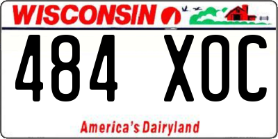 WI license plate 484XOC
