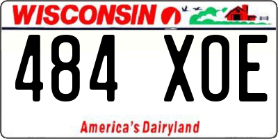 WI license plate 484XOE