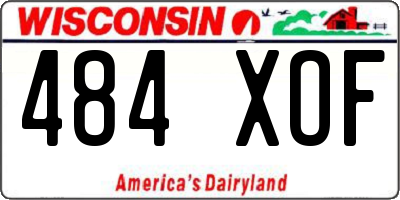 WI license plate 484XOF