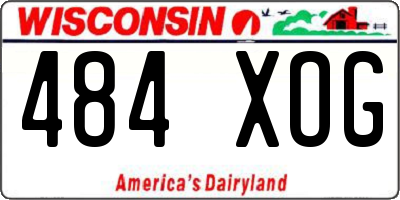 WI license plate 484XOG