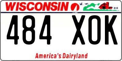 WI license plate 484XOK