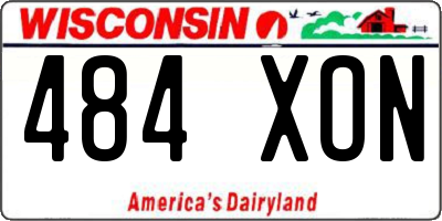 WI license plate 484XON
