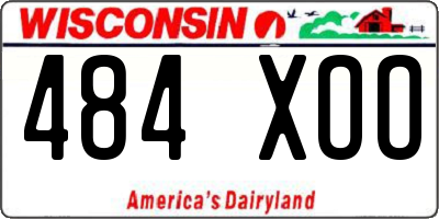 WI license plate 484XOO