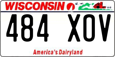 WI license plate 484XOV