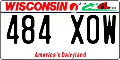 WI license plate 484XOW
