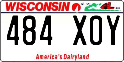 WI license plate 484XOY