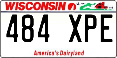 WI license plate 484XPE