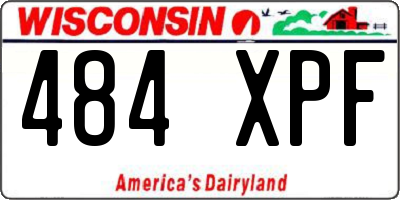 WI license plate 484XPF