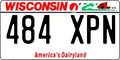 WI license plate 484XPN