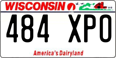 WI license plate 484XPO