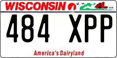 WI license plate 484XPP