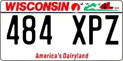WI license plate 484XPZ