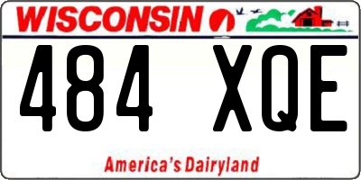 WI license plate 484XQE
