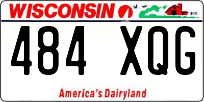 WI license plate 484XQG