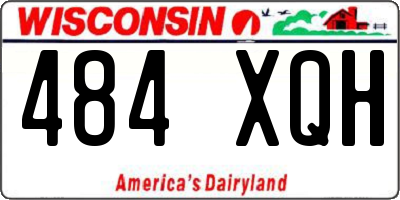 WI license plate 484XQH